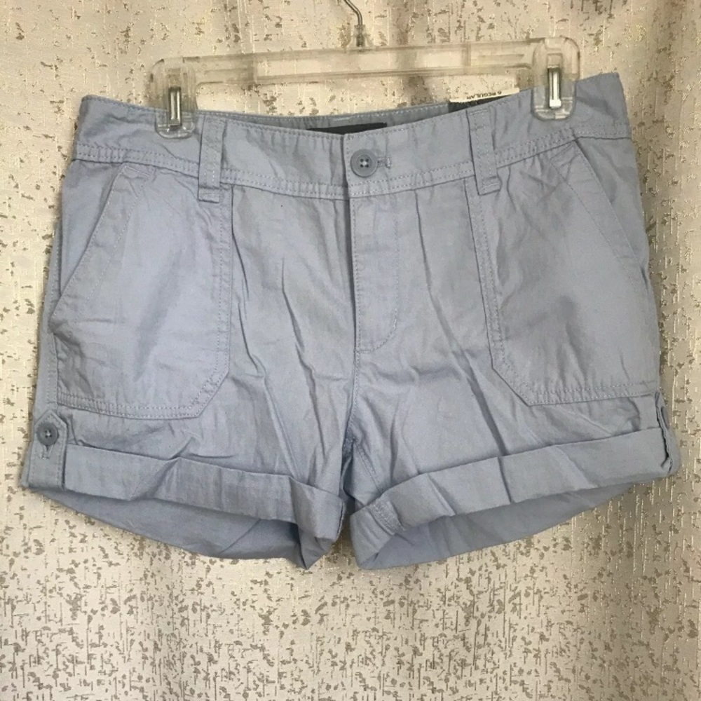 Eddie Bauer Womens Cotton Blue Casual Shorts, NWT, Size 6